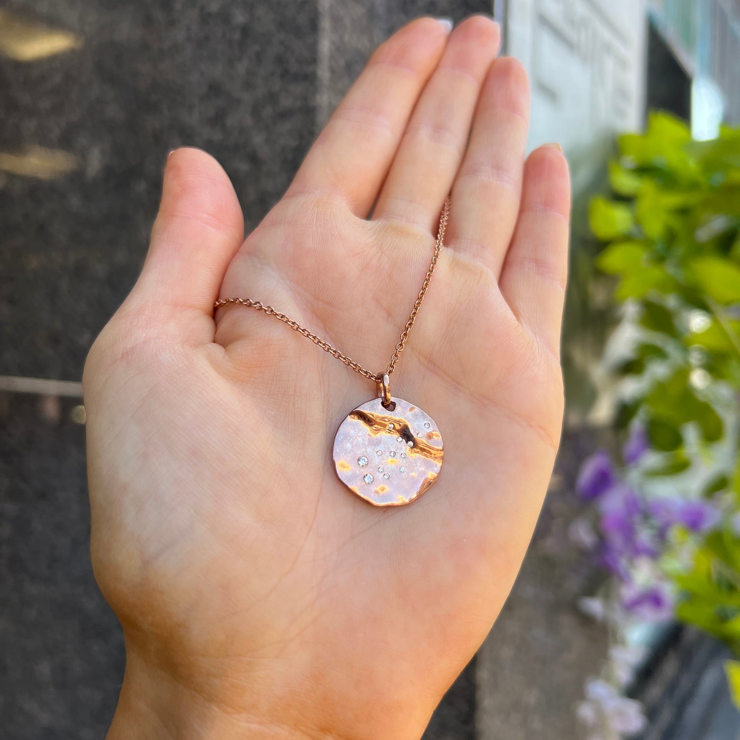 9ct Rose Gold Plated Star Sign Constellation Necklace