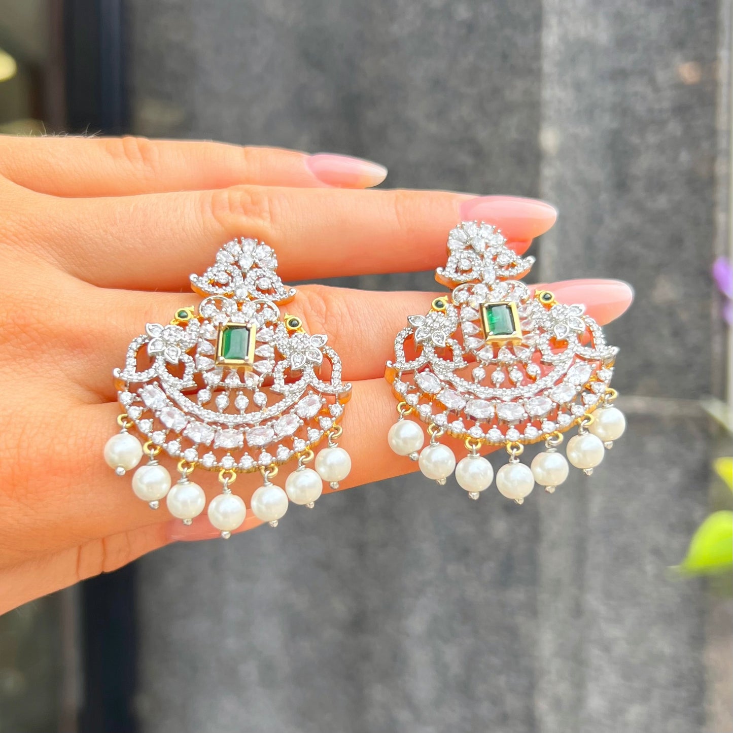 Indian Wedding Jewellery Set - Earrings & Necklace