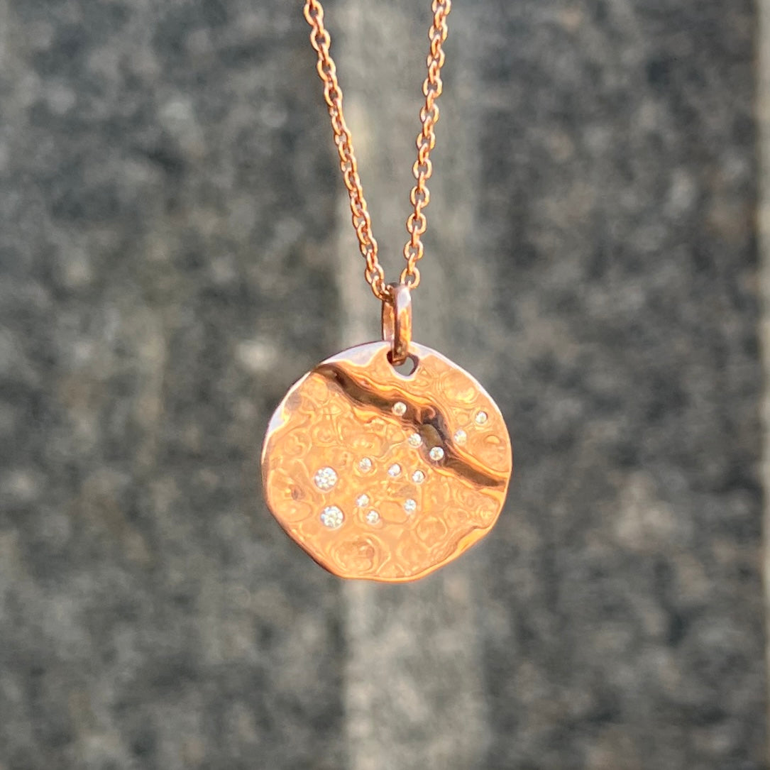 9ct Rose Gold Plated Star Sign Constellation Necklace