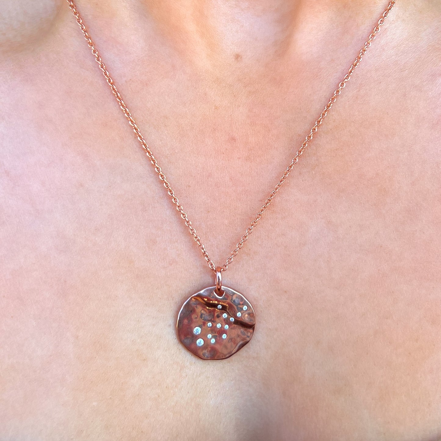 9ct Rose Gold Plated Star Sign Constellation Necklace