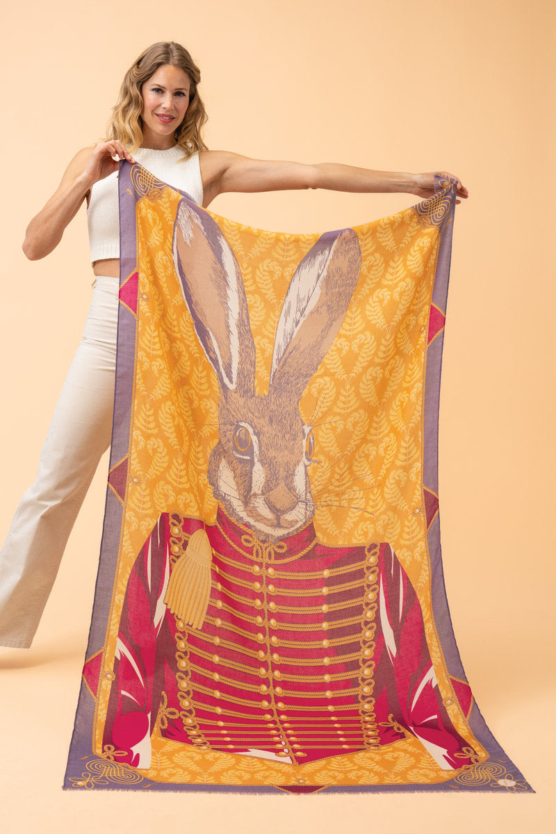 Powder Accessories Printed Regal Hare Scarf