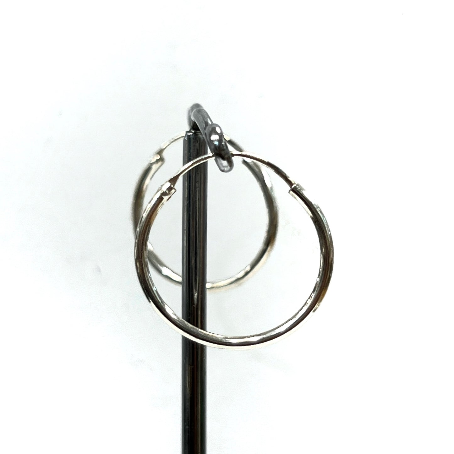 Medium Size Sterling Silver Hoop Earrings