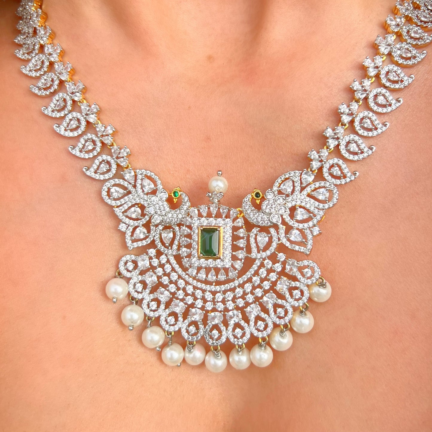 Indian Wedding Jewellery Set - Earrings & Necklace