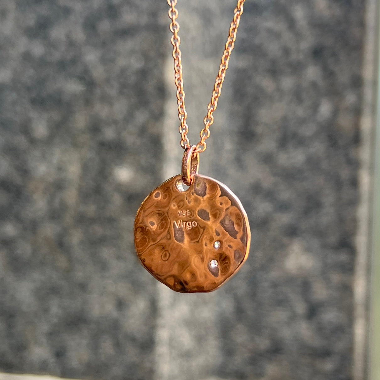 9ct Rose Gold Plated Star Sign Constellation Necklace
