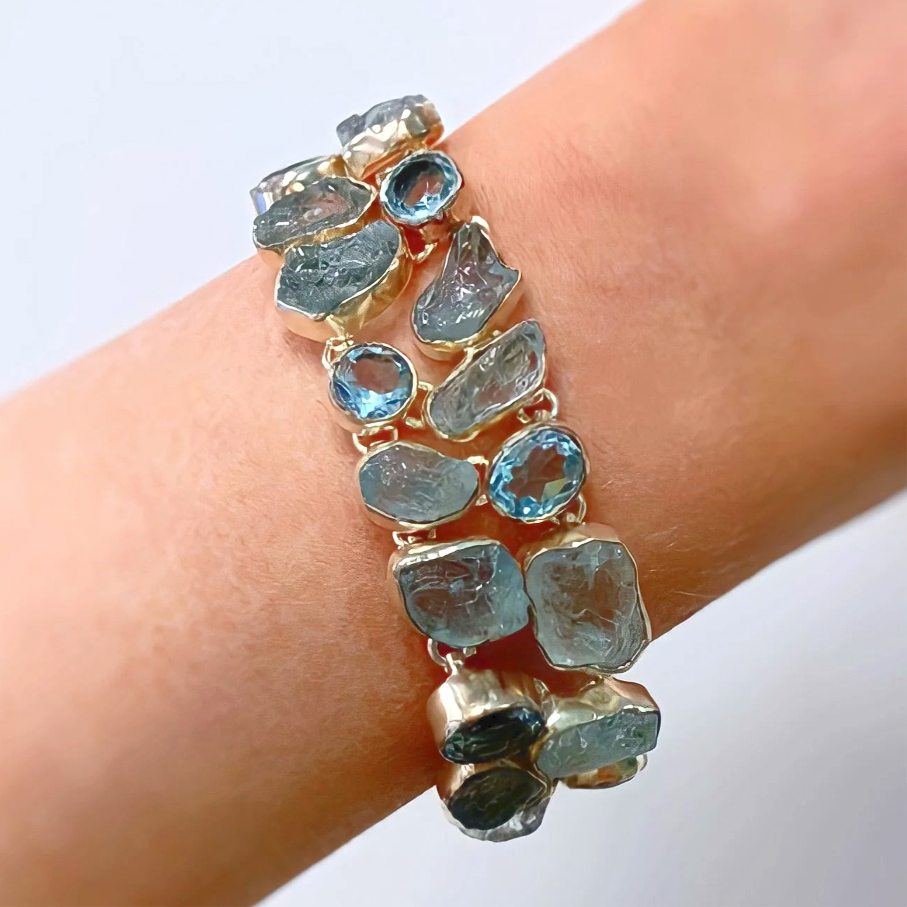 Raw good Aquamarine Bracelet