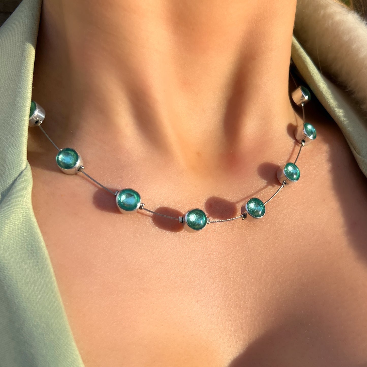 ‘Watch This Space’ Pale Blue Dot Necklace