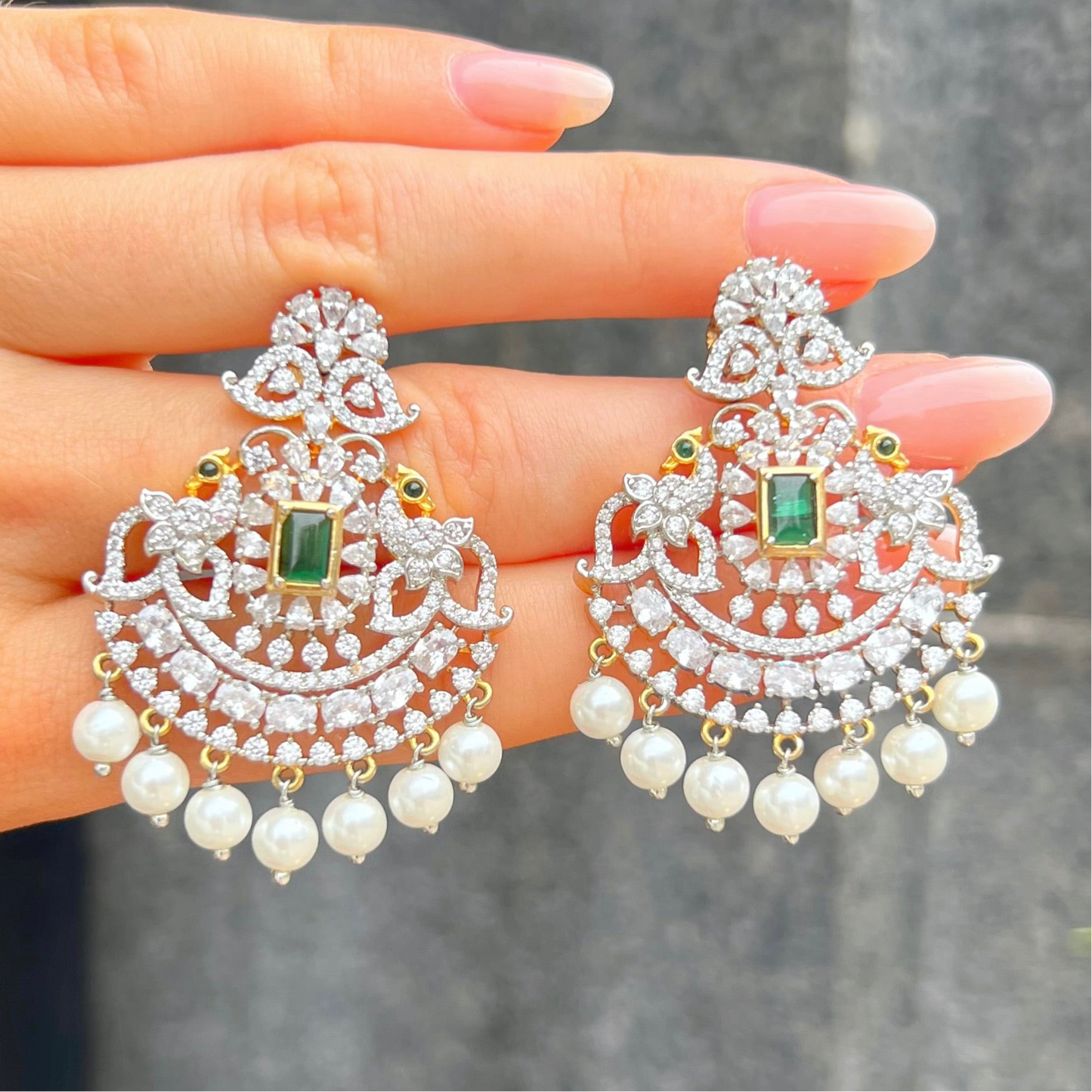 Indian Wedding Jewellery Set - Earrings & Necklace