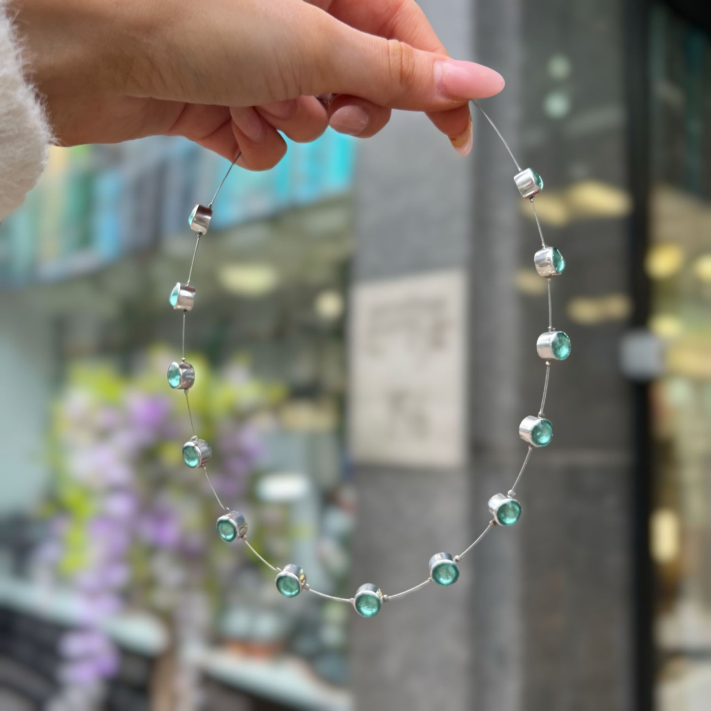 ‘Watch This Space’ Pale Blue Dot Necklace