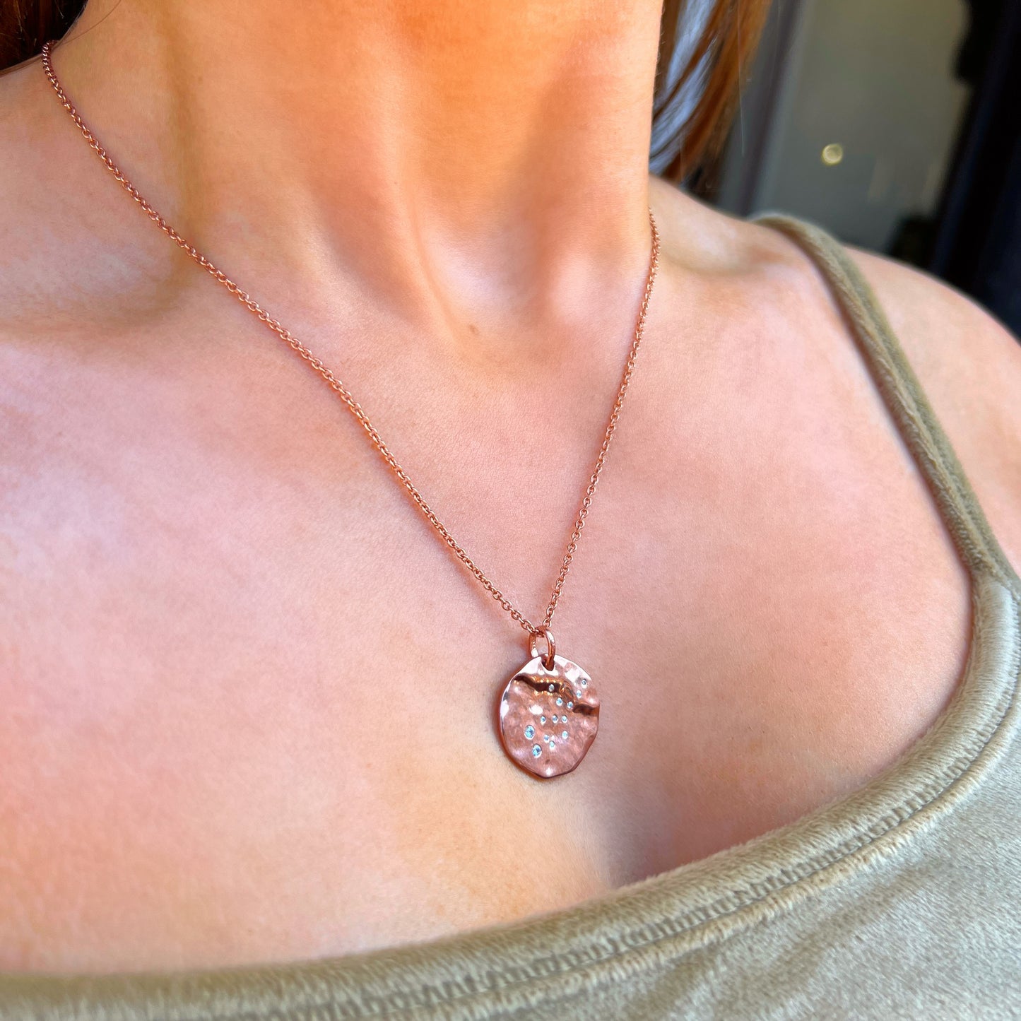 9ct Rose Gold Plated Star Sign Constellation Necklace