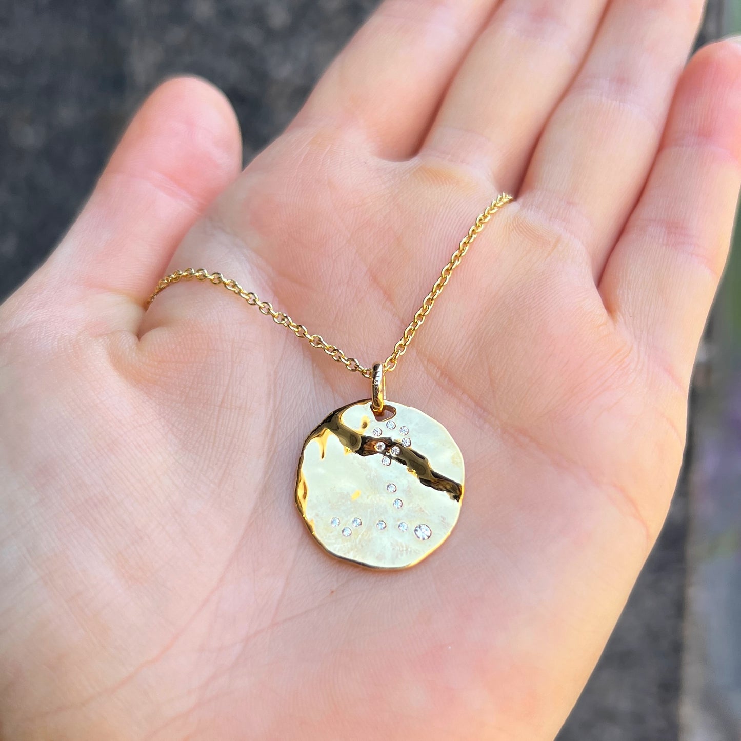 9ct Yellow Gold Plated Star Sign Constellation Necklace