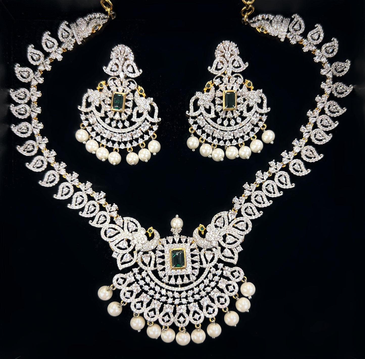 Indian Wedding Jewellery Set - Earrings & Necklace