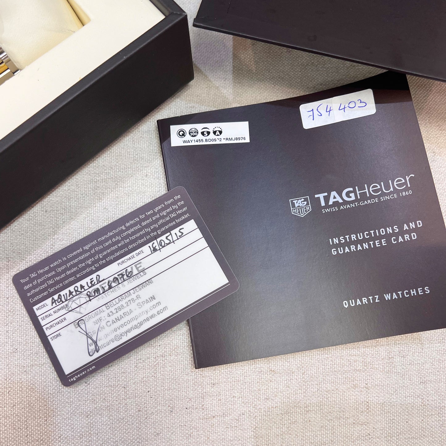 Pre-owned TAG Heuer Stainless Steel and Gold Ladies Aquaracer Watch