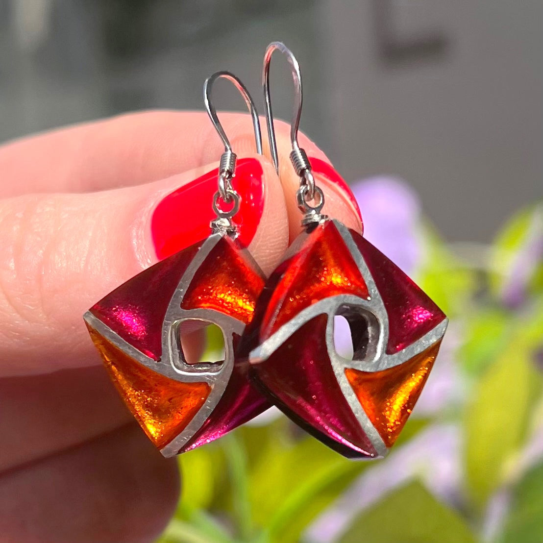 Watch This Space Warm Toned Square Earrings