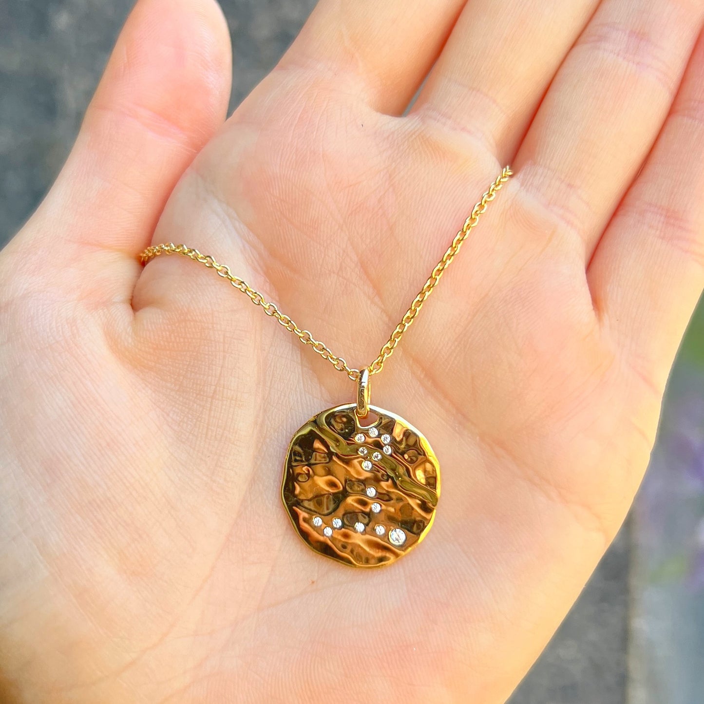 9ct Yellow Gold Plated Star Sign Constellation Necklace