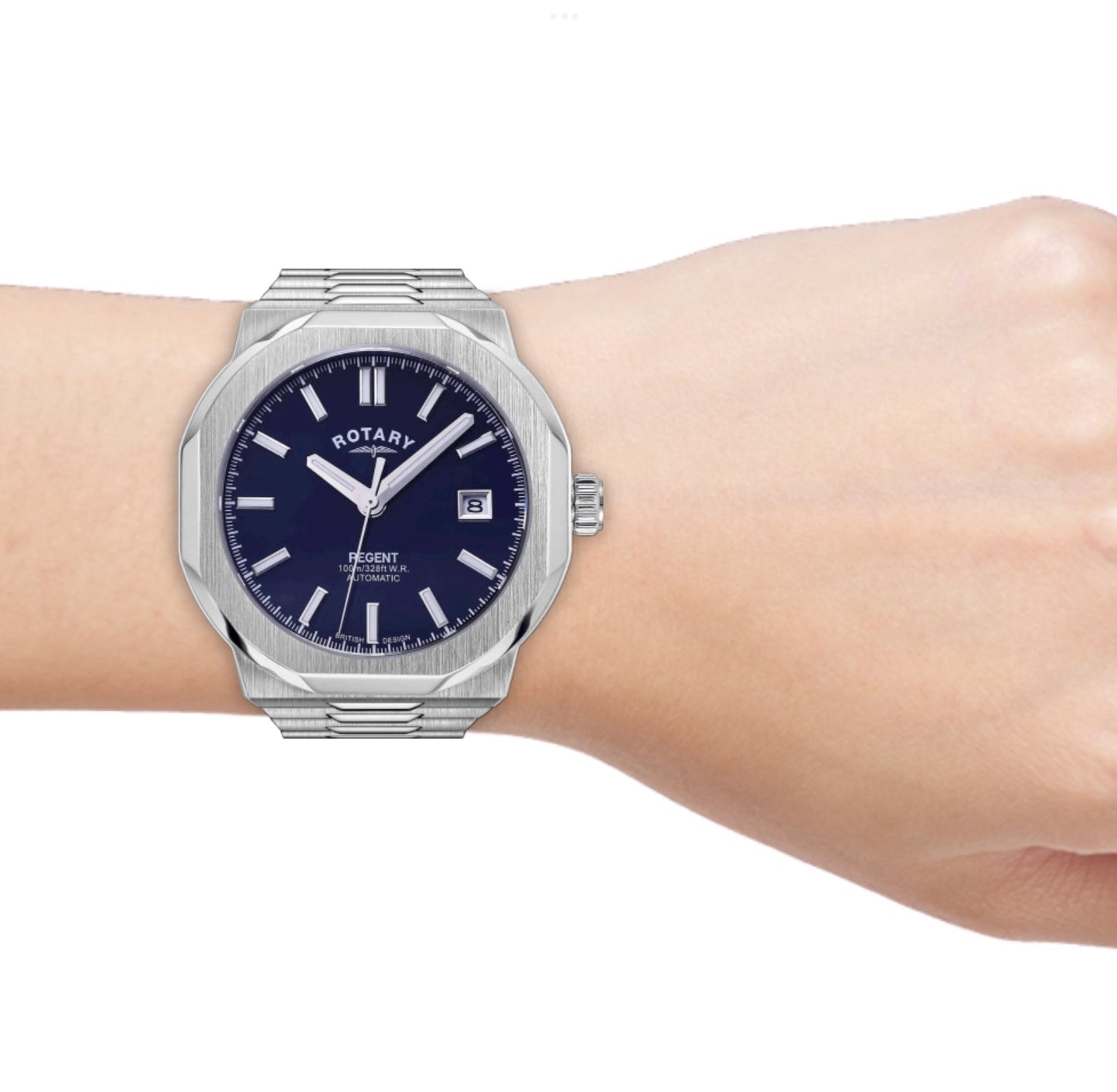Rotary Regents Automatic Men's Stainless Steel Watch