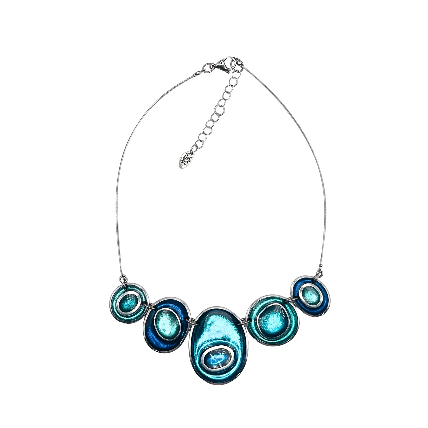 ‘Watch This Space’ Organic Circles Necklace - Turquoises