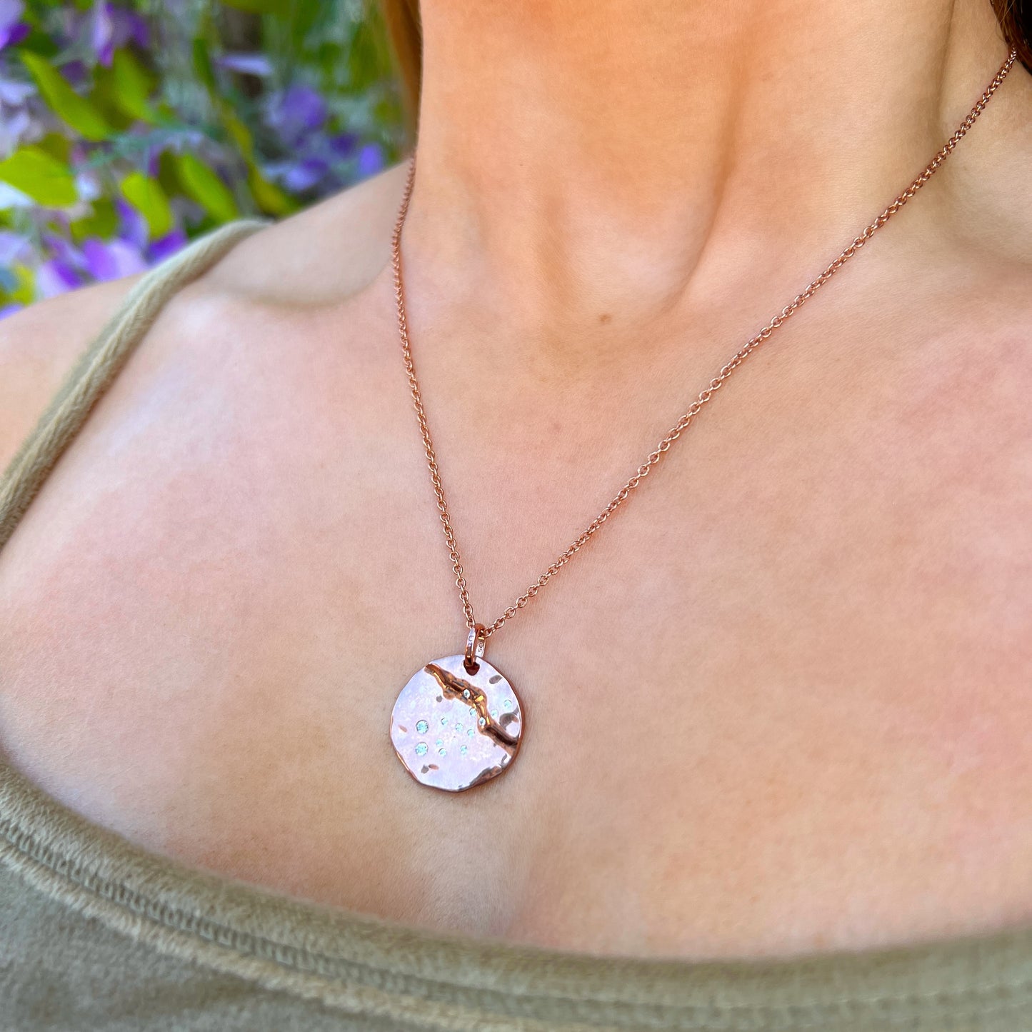9ct Rose Gold Plated Star Sign Constellation Necklace
