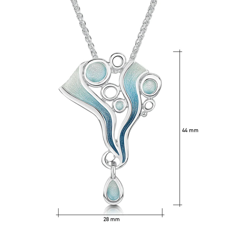 Sterling Silver Sheila Fleet 'Arctic Stream' Droplet Pendant