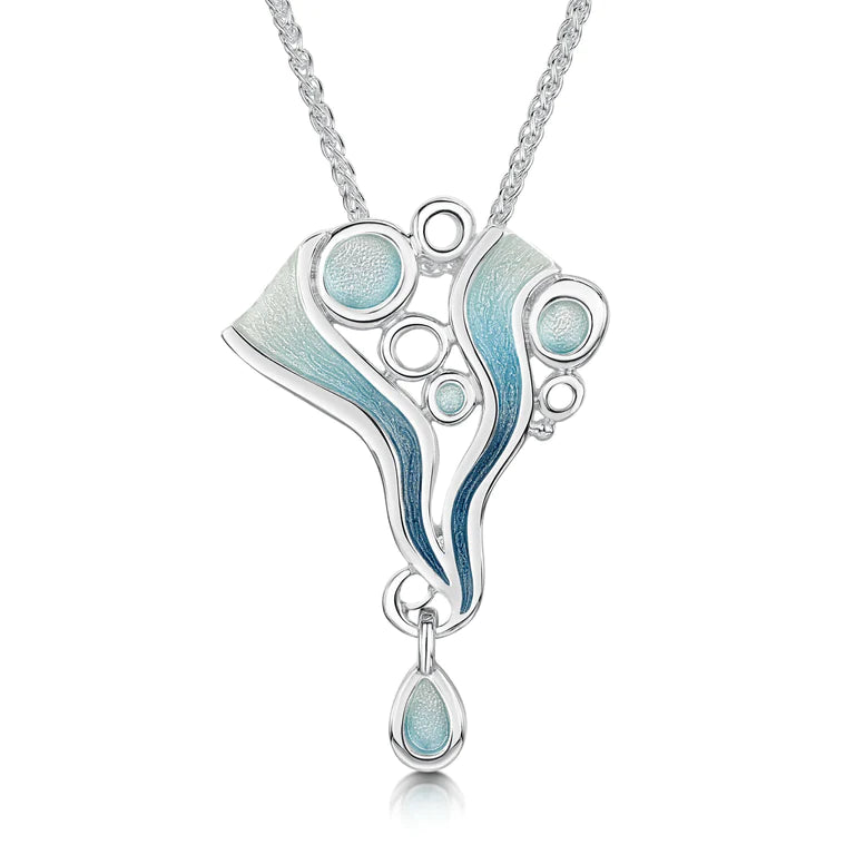 Sterling Silver Sheila Fleet 'Arctic Stream' Droplet Pendant