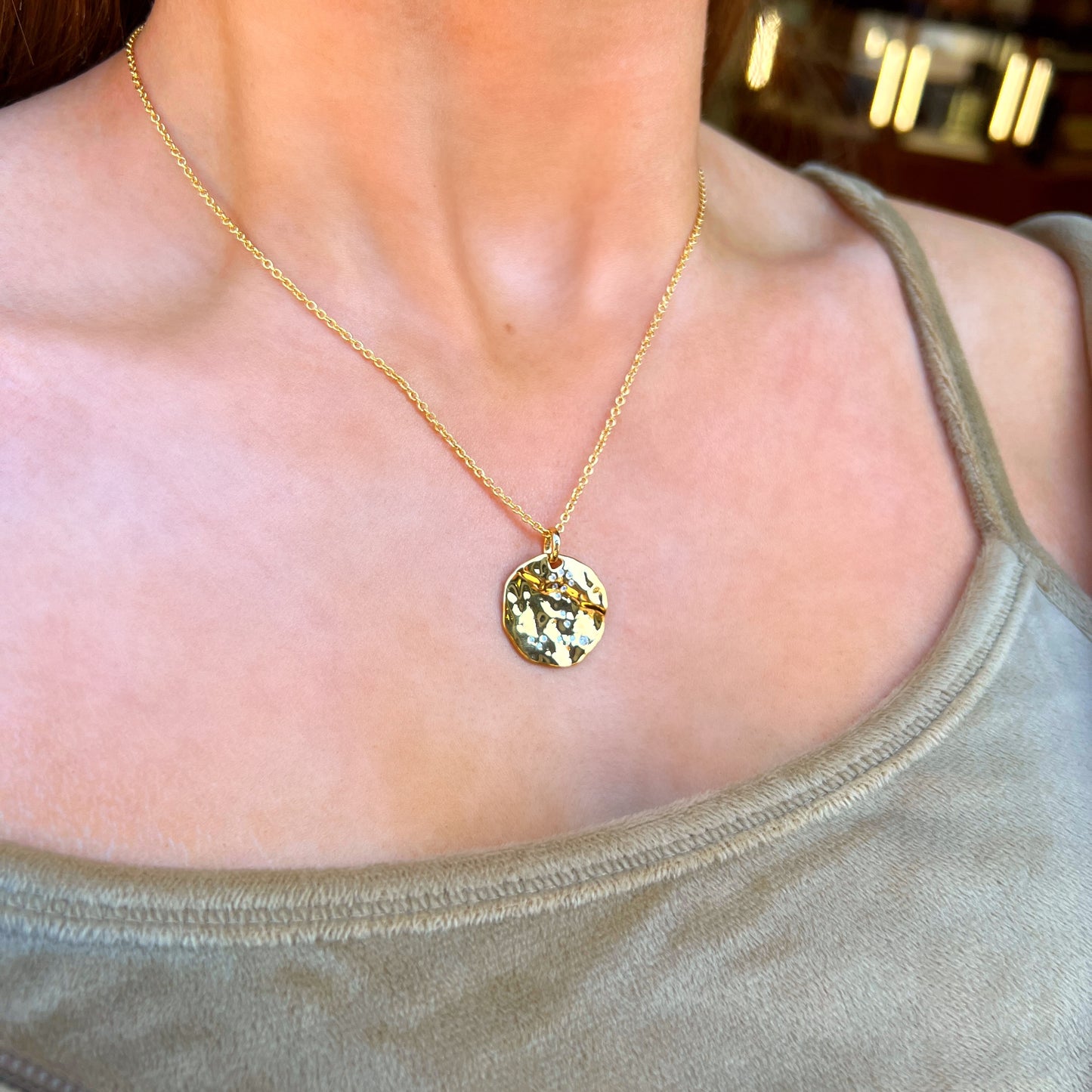 9ct Yellow Gold Plated Star Sign Constellation Necklace