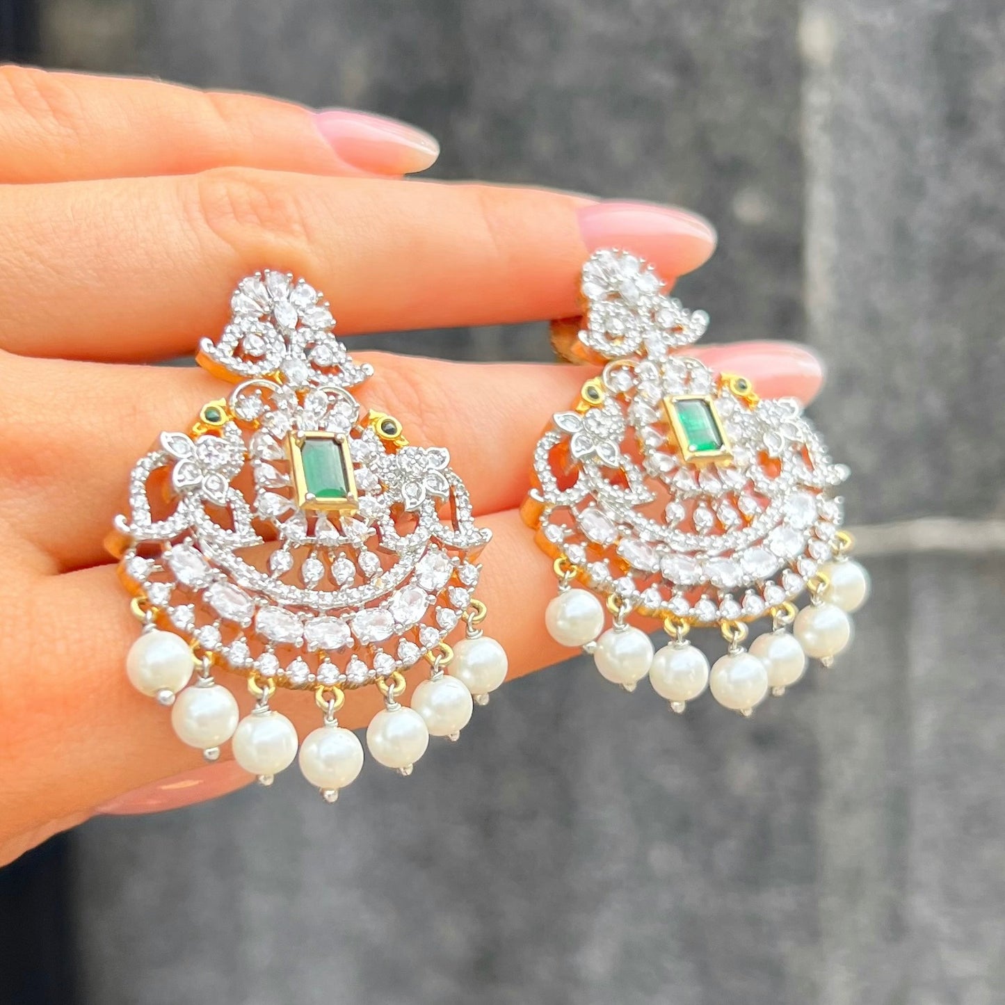 Indian Wedding Jewellery Set - Earrings & Necklace