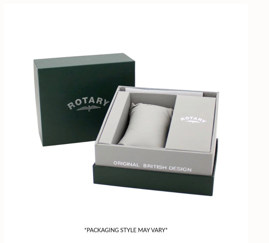 Rotary Ultra Slim Two-Tone Steel Watch