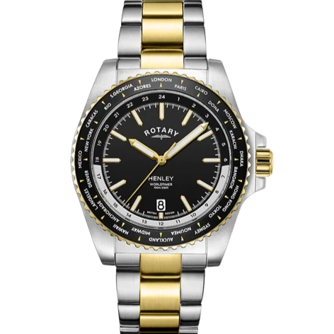 Rotary Henley WorldTimer Gents Watch