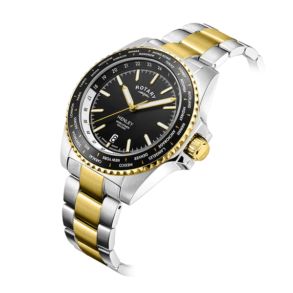 Rotary Henley WorldTimer Gents Watch
