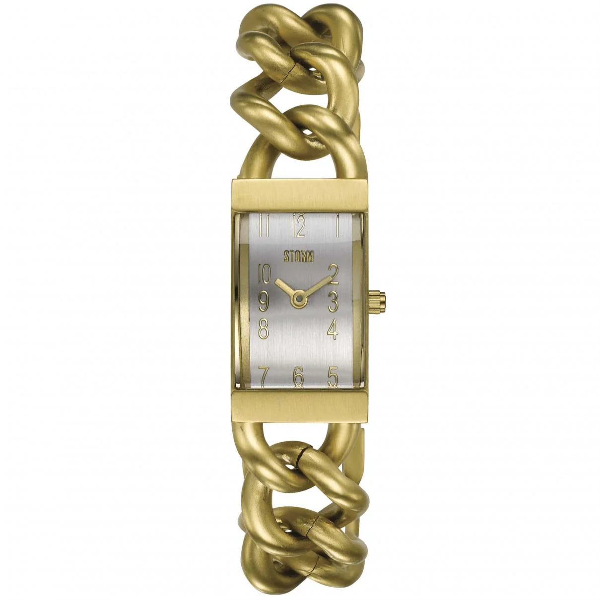 STORM Ladies Sansa Gold Steel Silver Dial Bracelet Watch