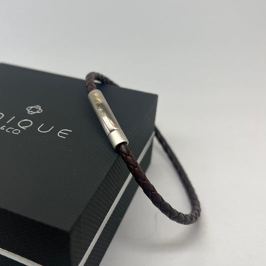 Unique&Co. Gents Brown Leather Bracelet