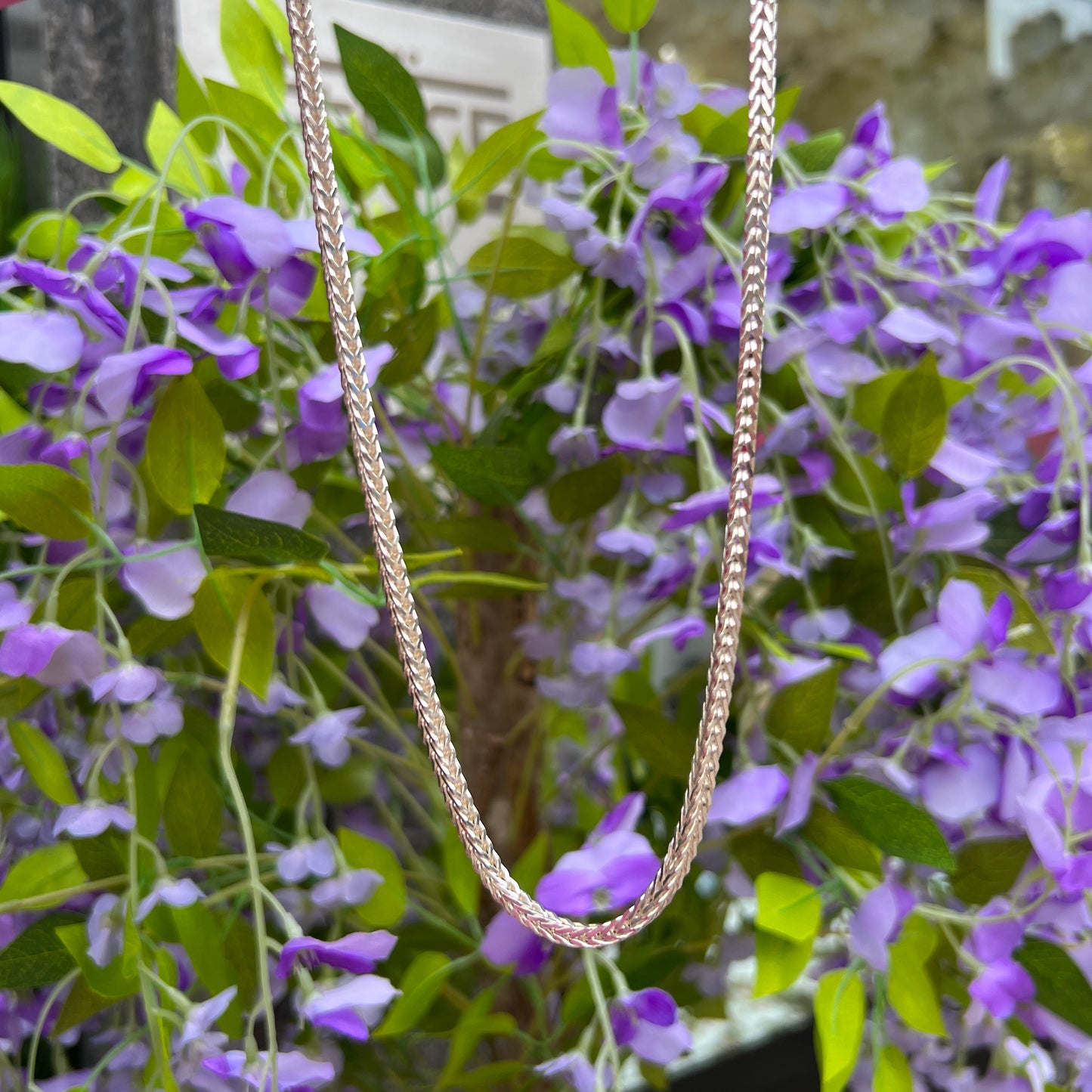 Gents Sterling Silver Herringbone Chain Necklace
