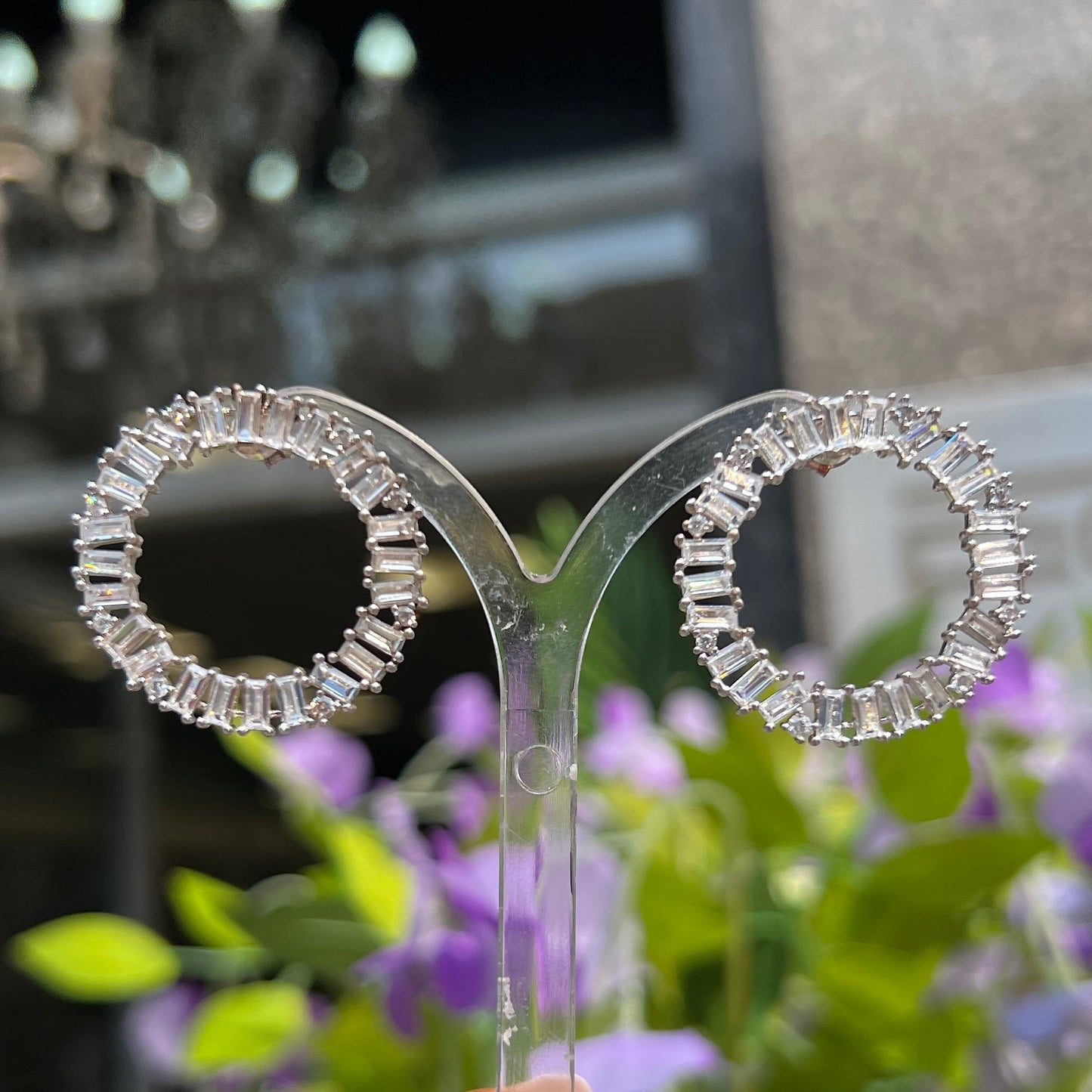 Sif Jakobs Antella Circolo Grande Earrings - Sterling Silver with White Zirconia