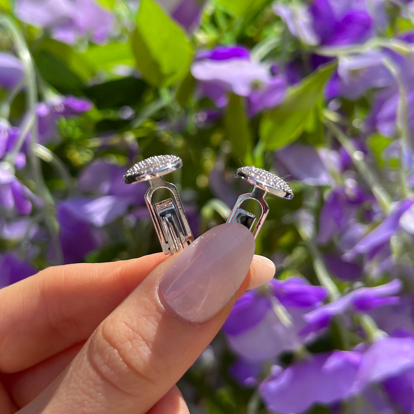Gents Sterling Silver Cubic Zirconia Cufflinks