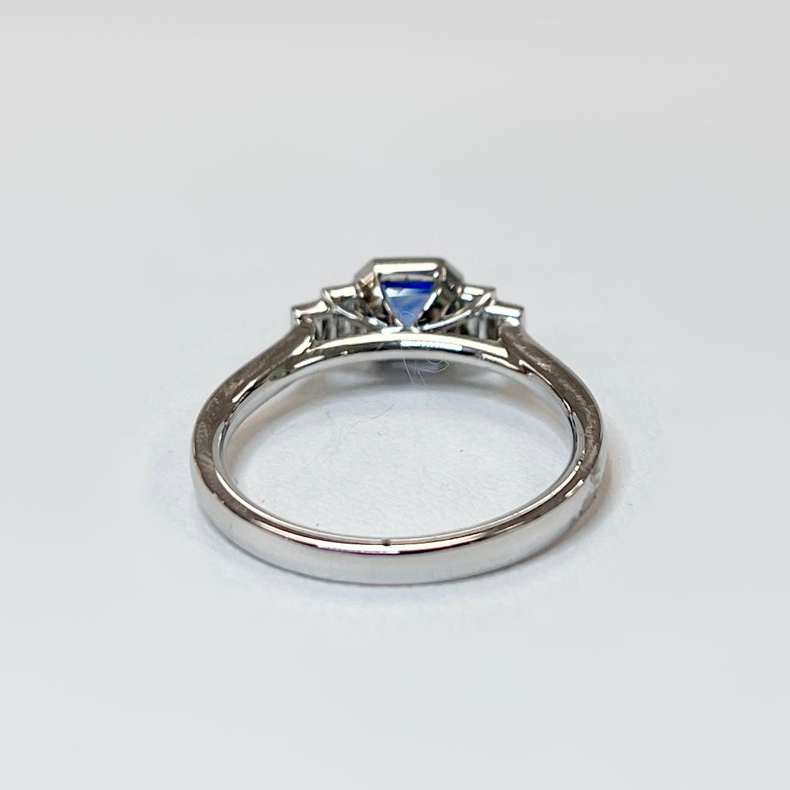 Mesmerising Platinum Tanzanite and Diamond Ring - Size M1/2