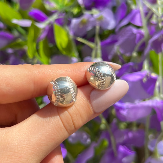 Gents Sterling Silver Baseball Cufflinks