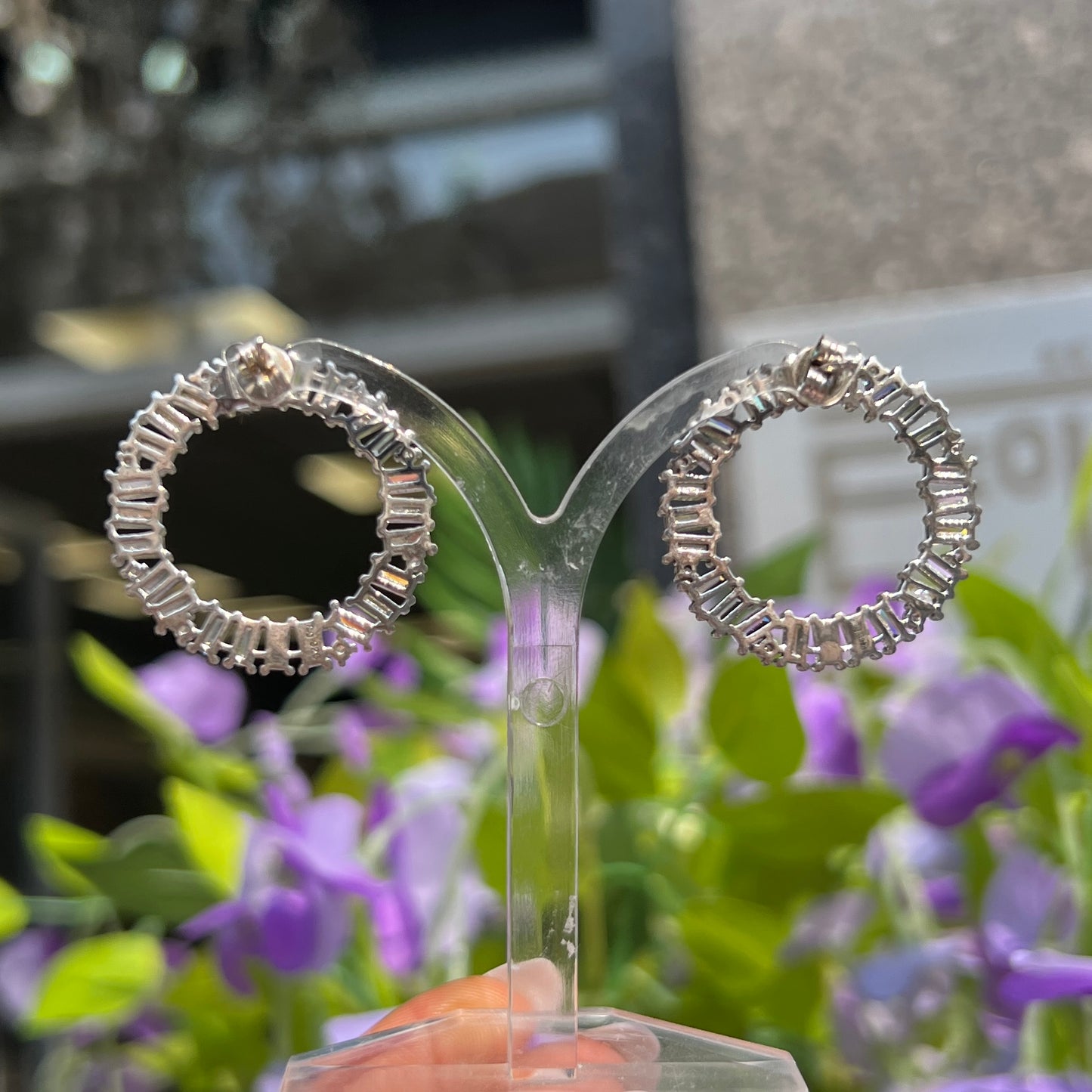 Sif Jakobs Antella Circolo Grande Earrings - Sterling Silver with White Zirconia