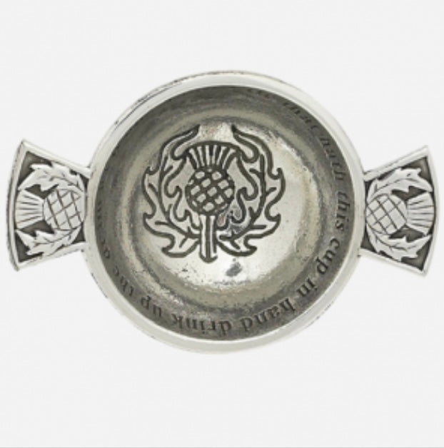 Thistle Mini 1.75" Pewter Quaich