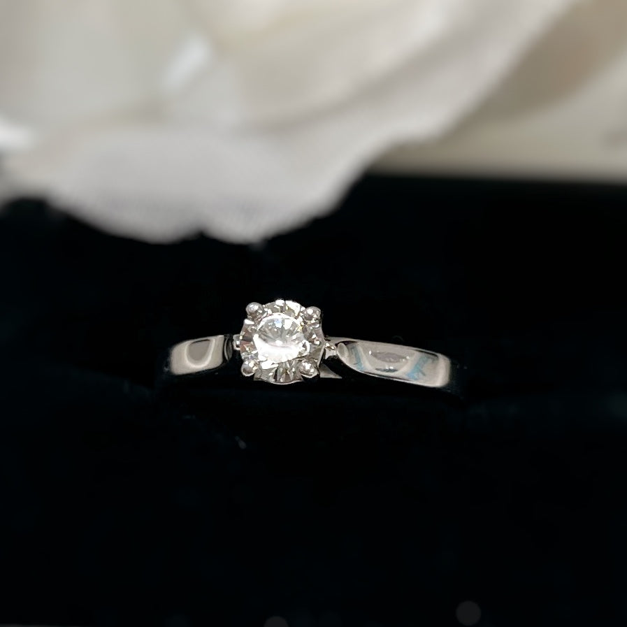 Platinum Half Carat Diamond Solitaire - Size L ½