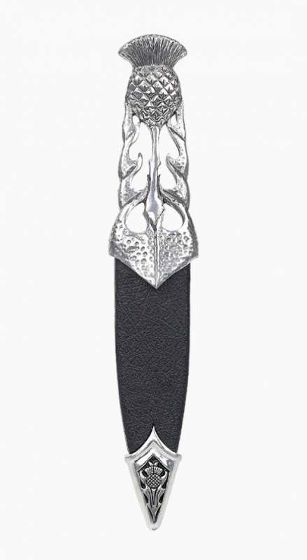 Ryan Thistle Polished Pewter Dress Sgian Dubh
