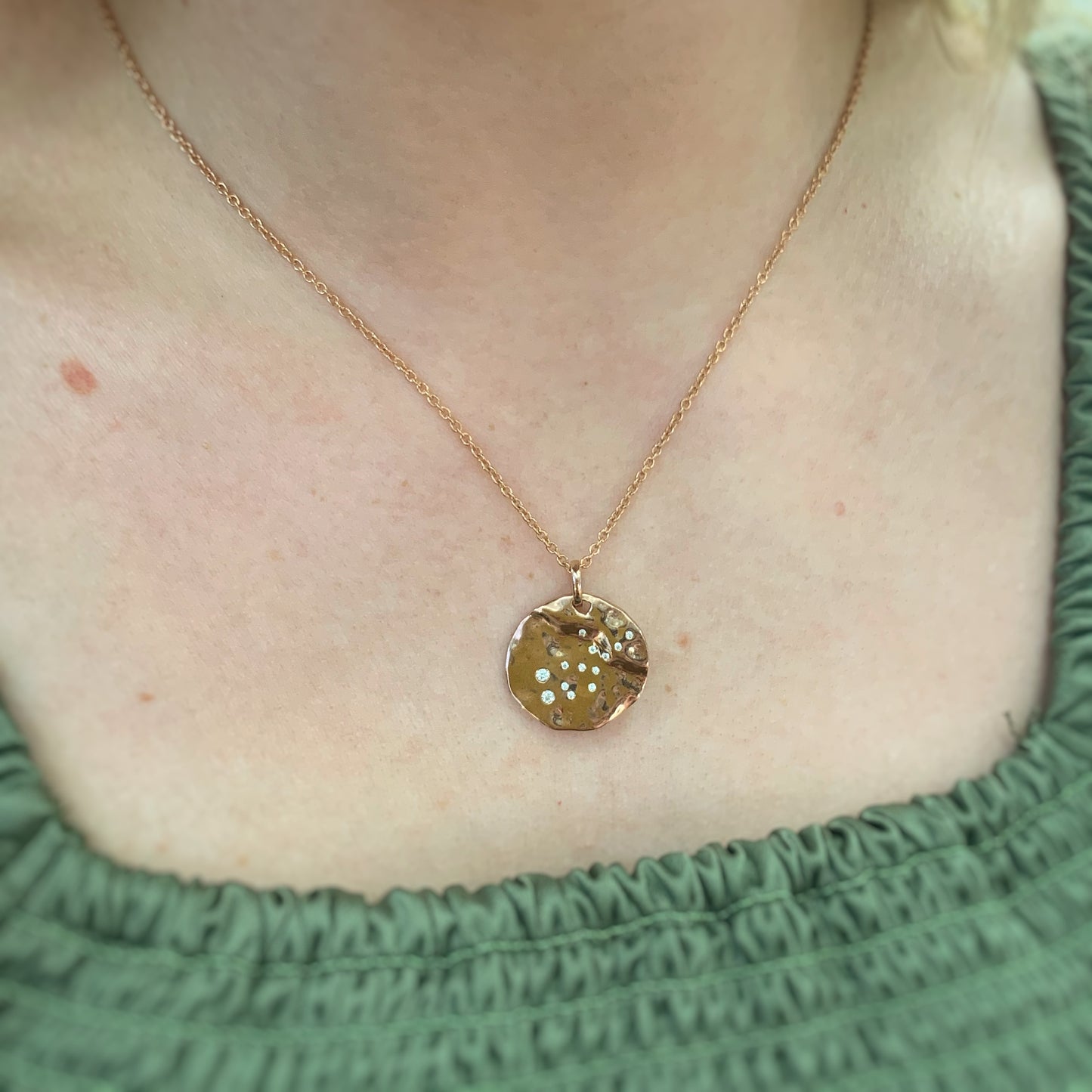 9ct Rose Gold Plated Star Sign Constellation Necklace