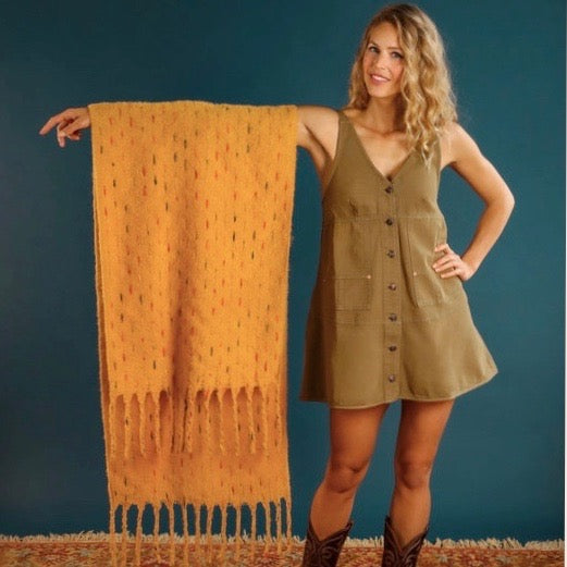 Powder Accessories Kelda Cosy Scarf - Mustard