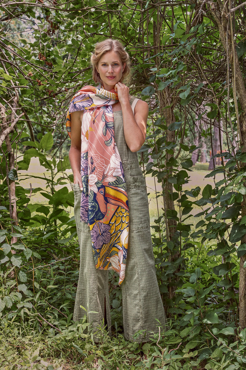 Powder Accessories Printed Rainforest Feathered Friends Scarf