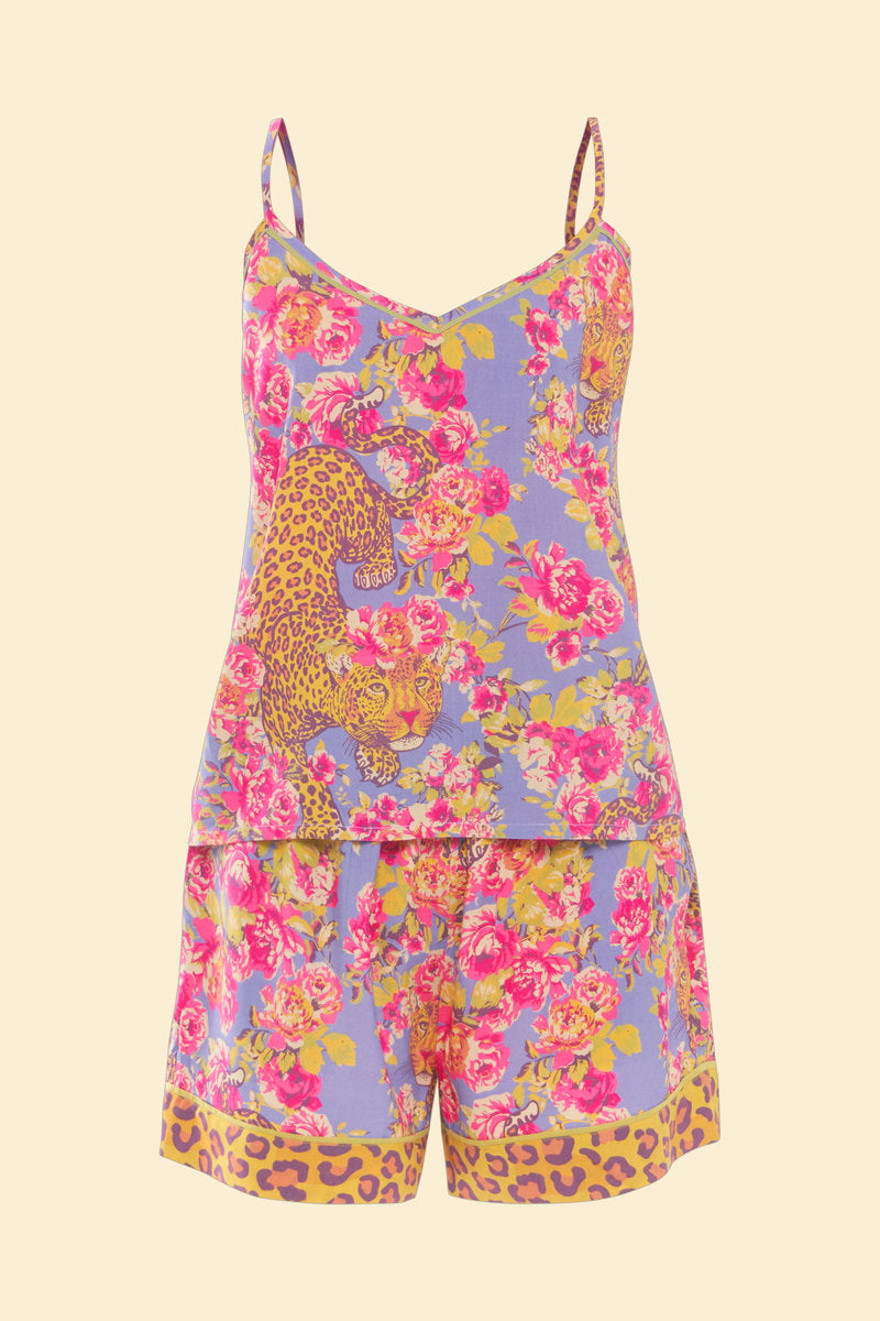 Powder Accessories Cami Sassy Leopard in Lavender Pyjamas - Medium