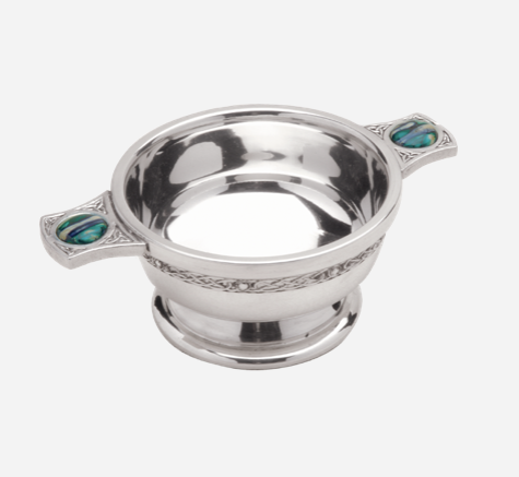 3" Heathergems Pewter Quaich