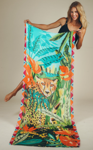 Powder Accessories Modal/Cotton Cheetah Print Scarf