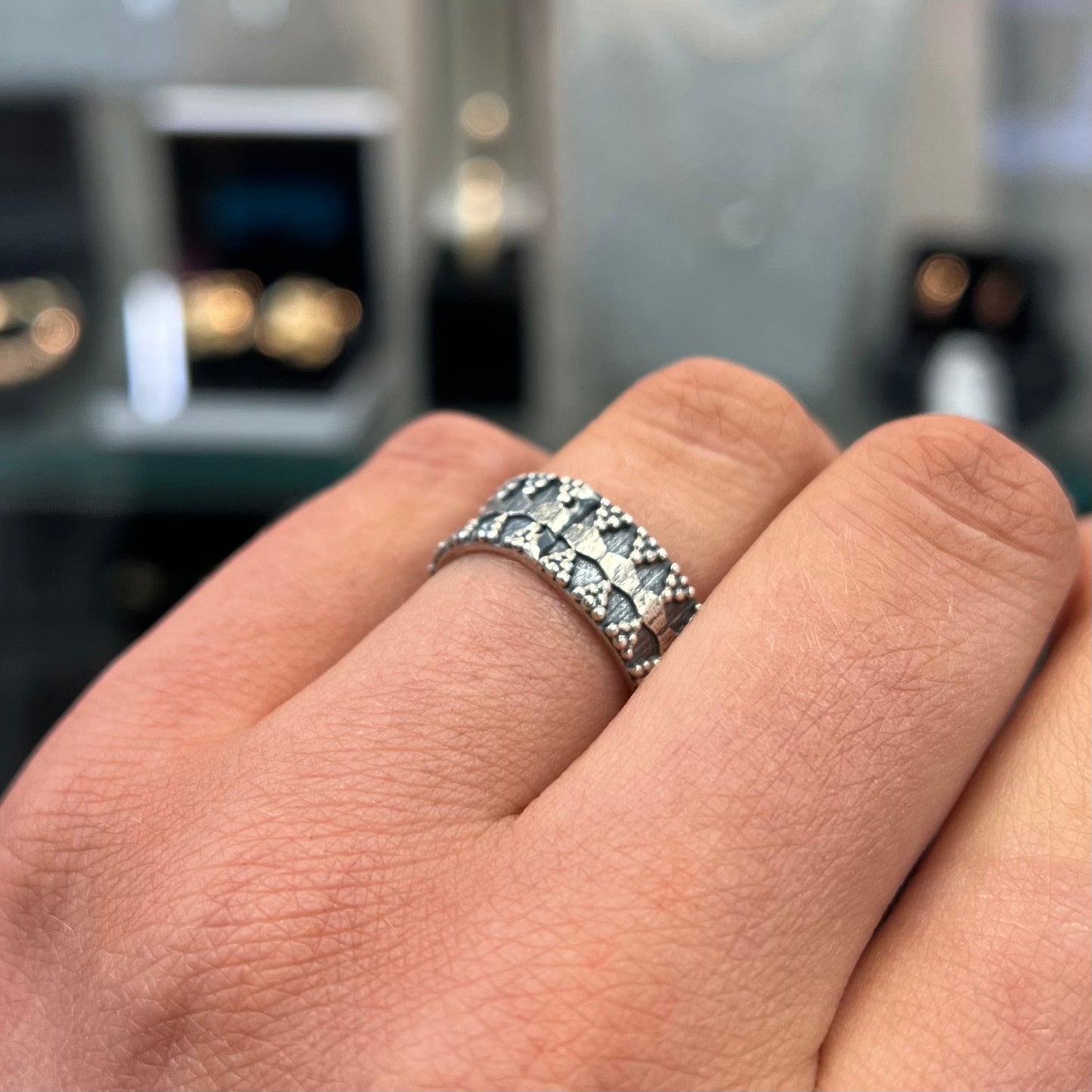 Sterling Silver Oxidised Band