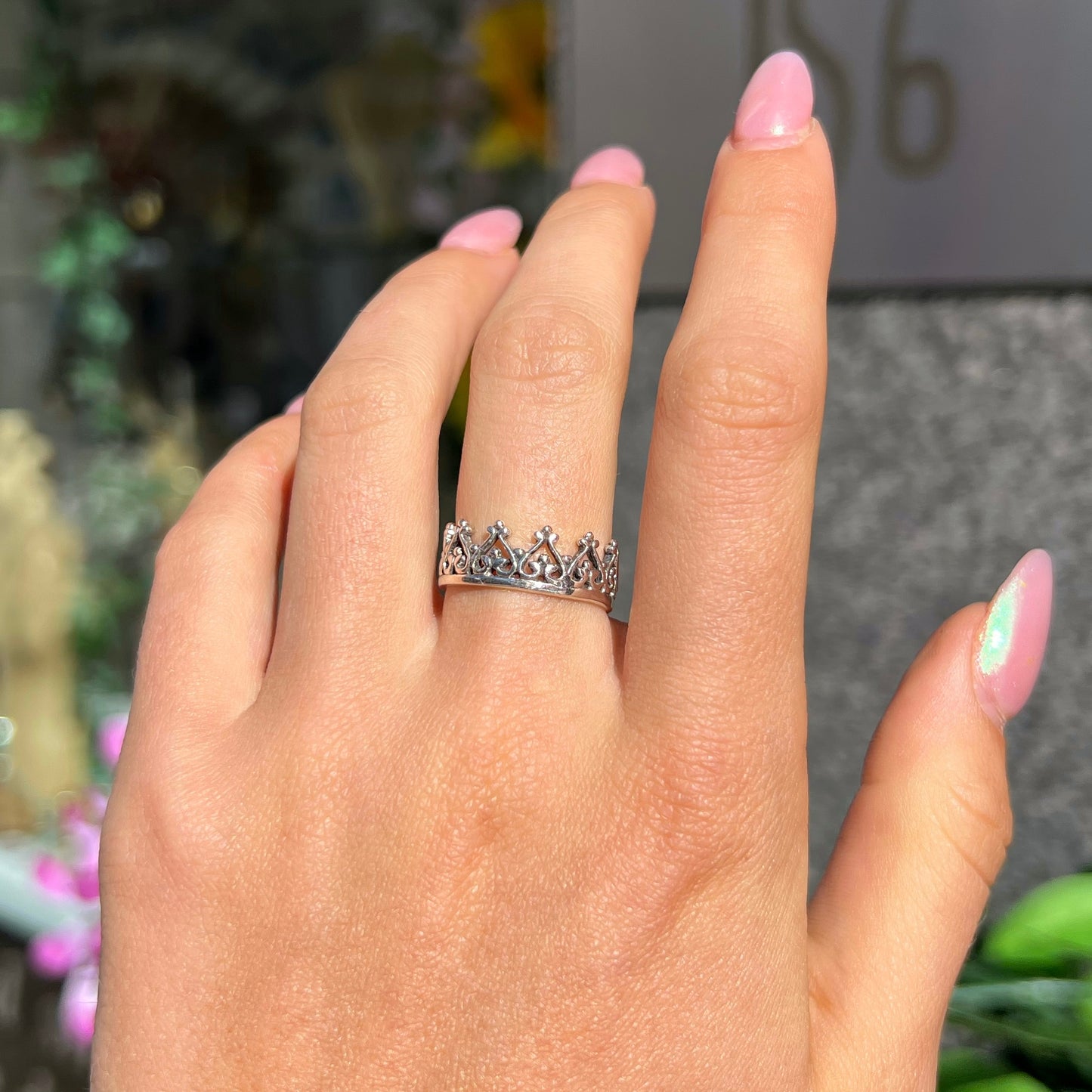 Sterling Silver Tiara Ring - Size N