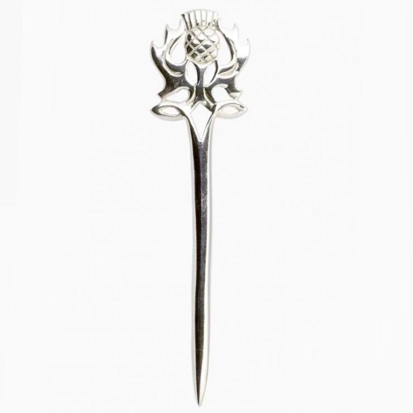 Scottish Thistle Sterling Silver Kilt Pin
