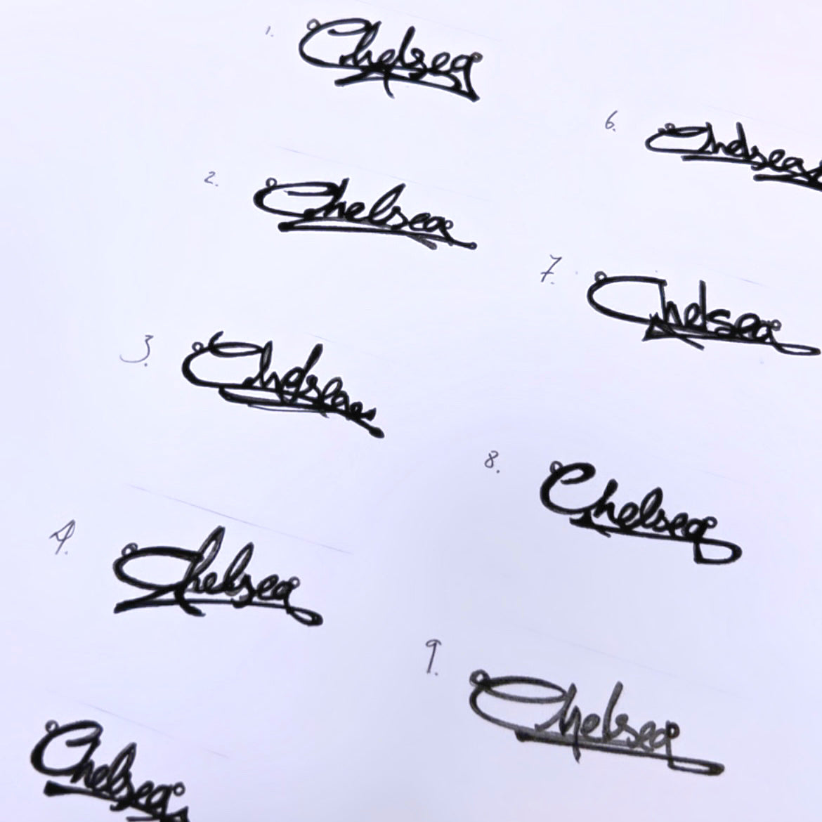 9ct Gold Personalised Graffiti Name dropper Necklace