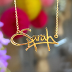 9ct Gold Personalised Graffiti Name Dropper Necklace | Made to Order